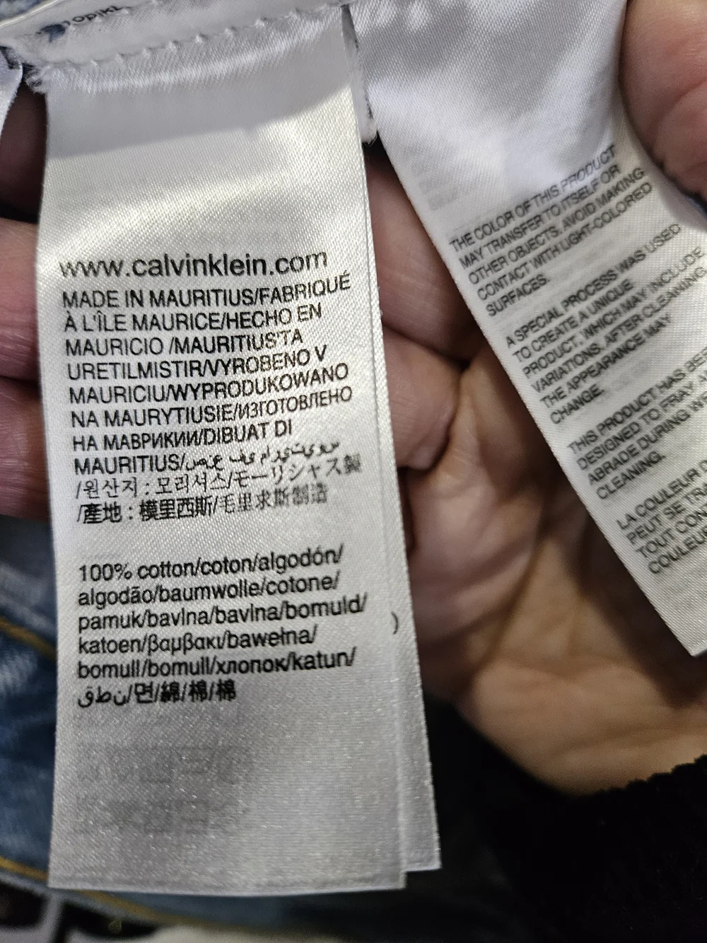 Calvin Klein Jeans Light Blue Distressed Denim Jacket Medium - Picture 5 of 6